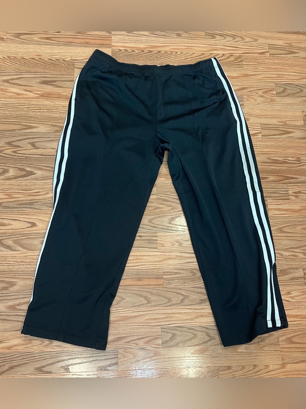 Vintage 90s GAP Striped Track Pants Mens XXL 2XL (42-44) Black White Ankle Zip